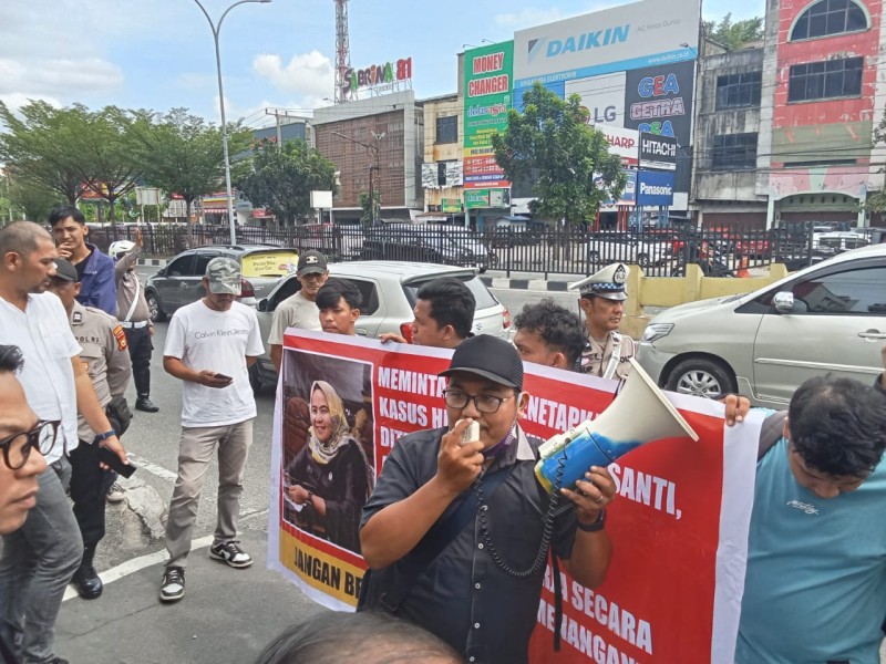 Massa GMP Ultimatum Kejari Pekanbaru, Tersangkakan atau Hentikan!