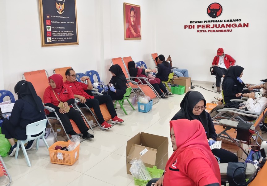 Donor Darah PDIP Pekanbaru, 110 Kantong Darah Terkumpul
