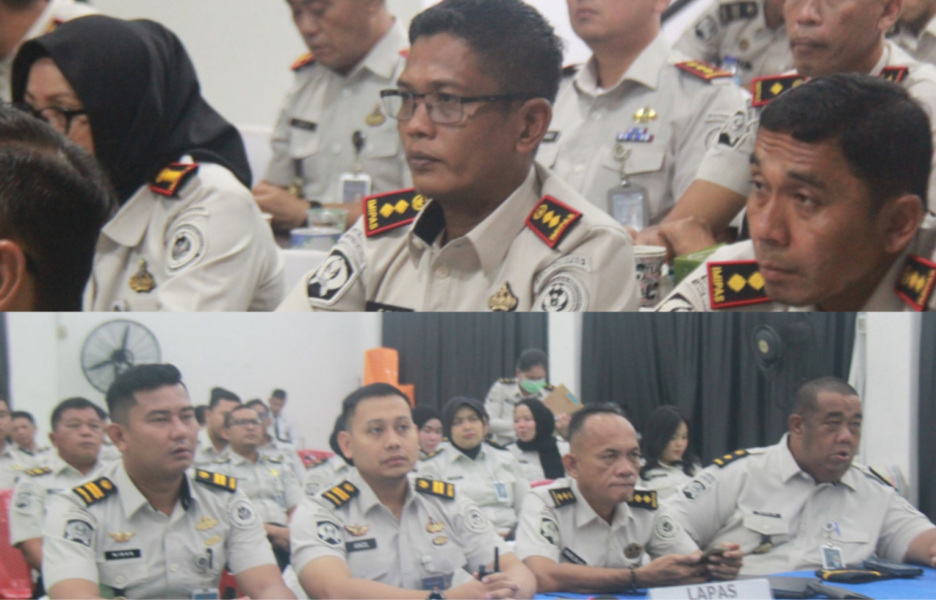 Lapas Pekanbaru Ikuti Rapat Anev Ditjenpas dan Bahas Pusat Rehabilitasi Warga Binaan