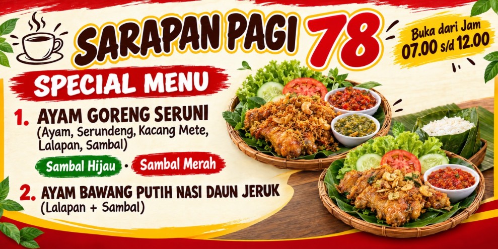 Tak Perlu Bingung Cari Sarapan 