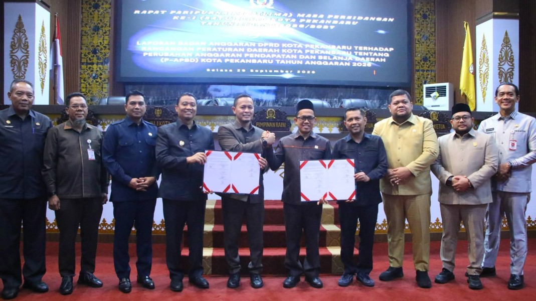 APBD Perubahan Pekanbaru 2026 Disahkan Rp3,26 Triliun, Naik Rp214 Miliar