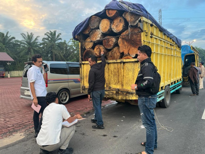 Dua Truk Kayu Ilegal Dihentikan Tim Gabungan TNI di Dairi! Pemilik Berinisial S.T. Diburu