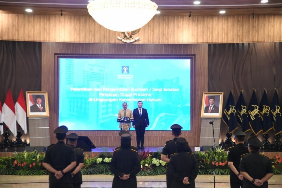 Wamenkumham Lantik Rudy Hendra Pakpahan sebagai Kakanwil Kemenkumham Riau