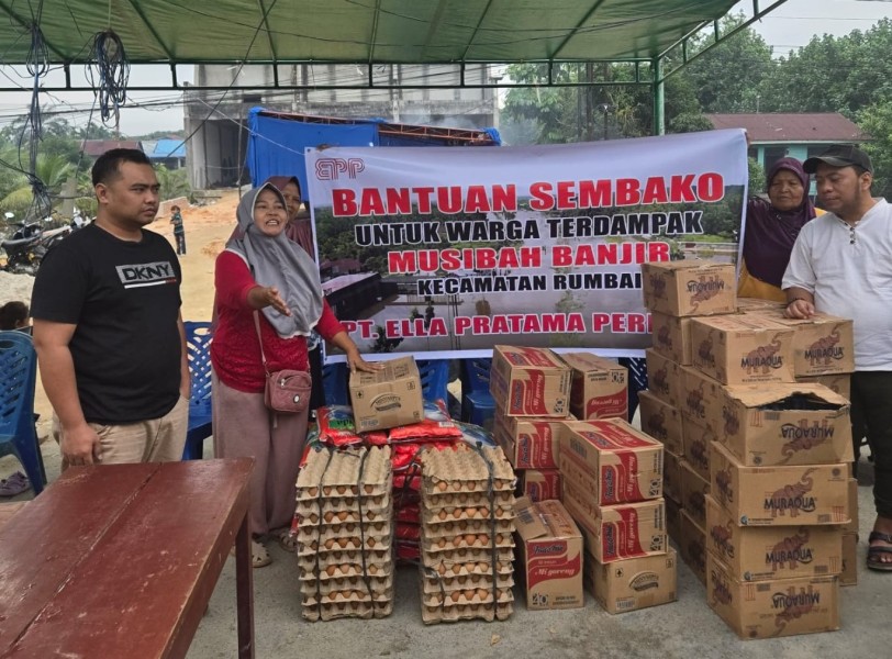 PT EPP Salurkan Bantuan Sembako untuk Korban Banjir di Pekanbaru