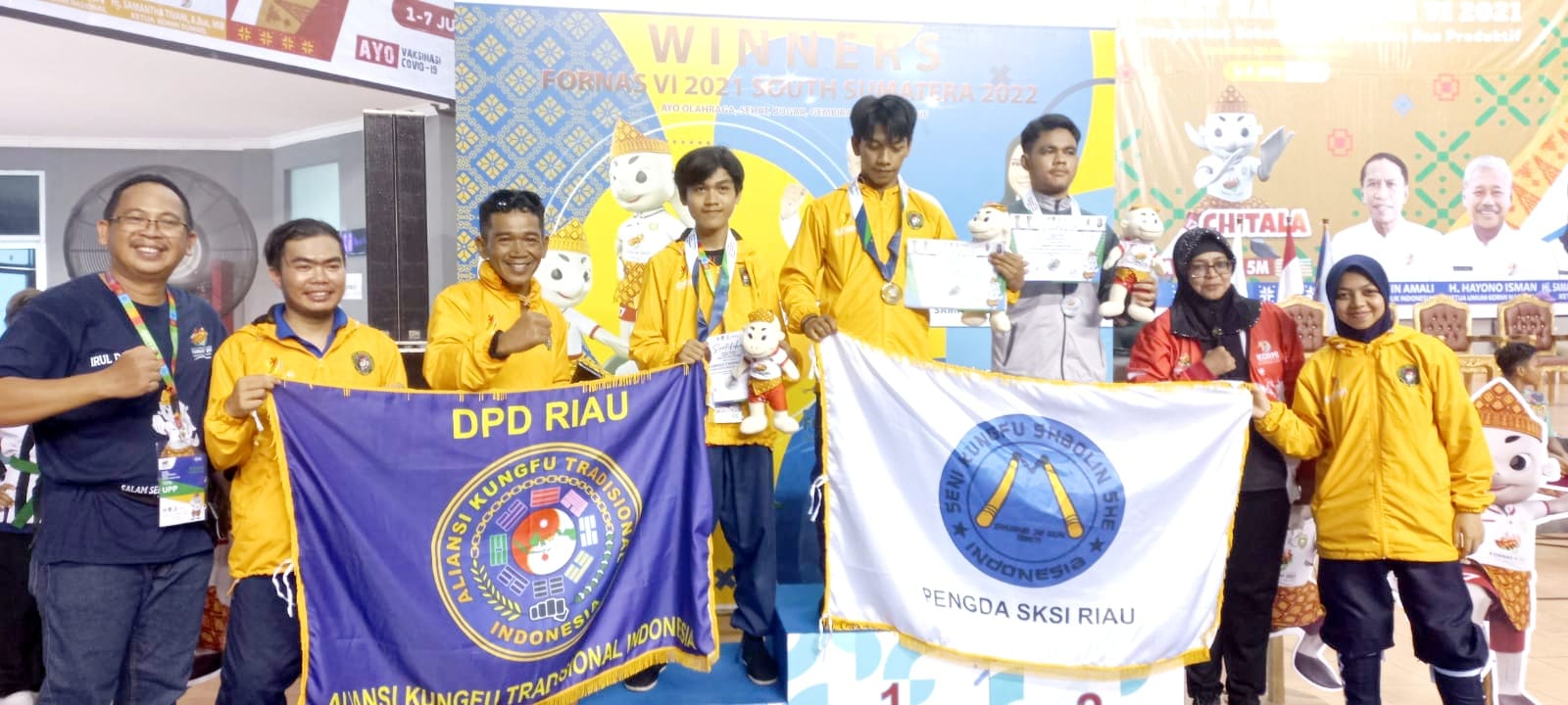 Kungfu Riau Bawa Pulang 34 Medali Fornas 2022